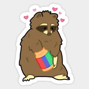 Peanut Butter Raccoon Sticker